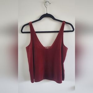 Madewell XS velvet cropped tank